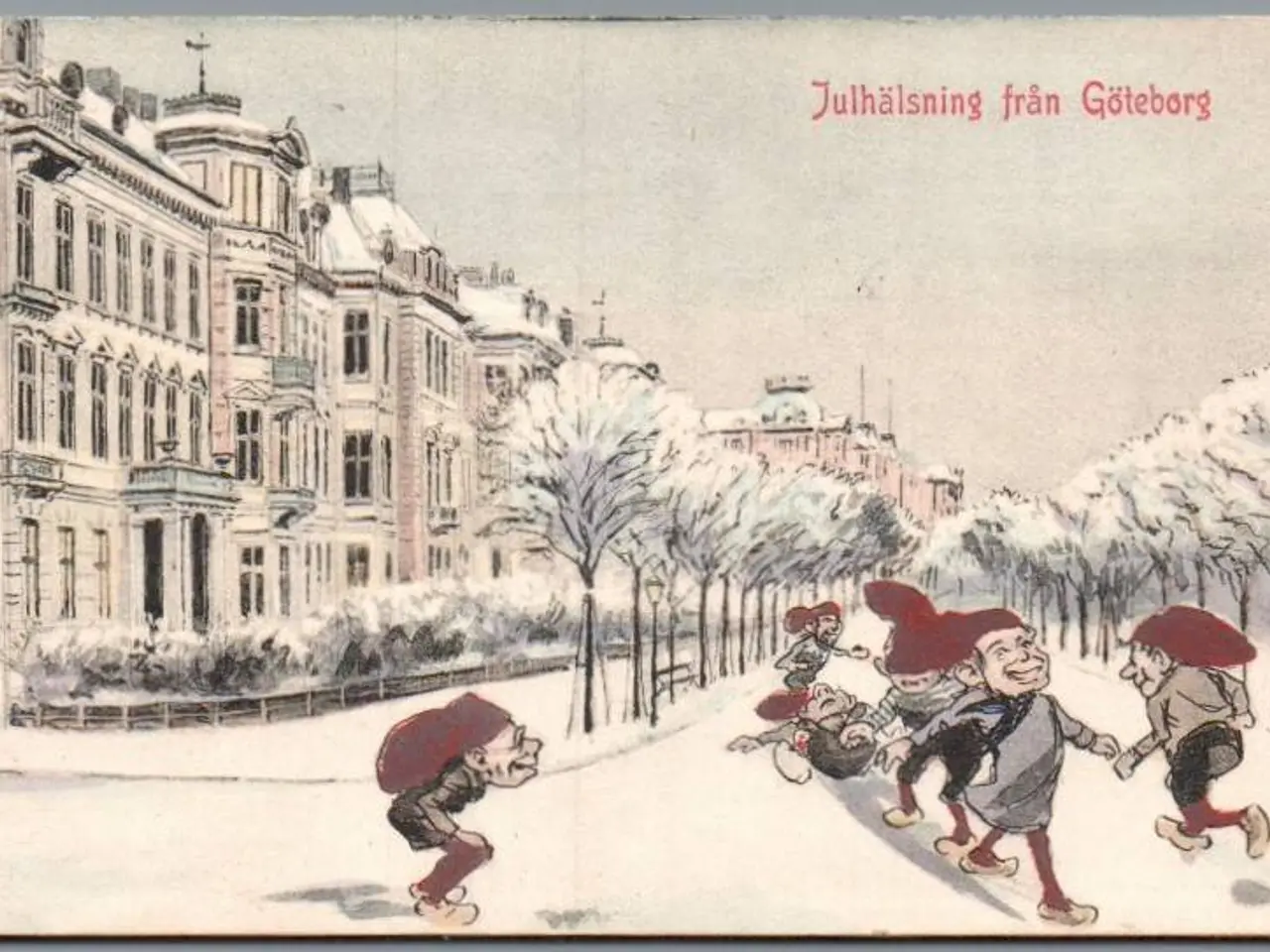Billede 1 - Julhälsning från Göteborg - Nisser Danser - Postkort - Brugt