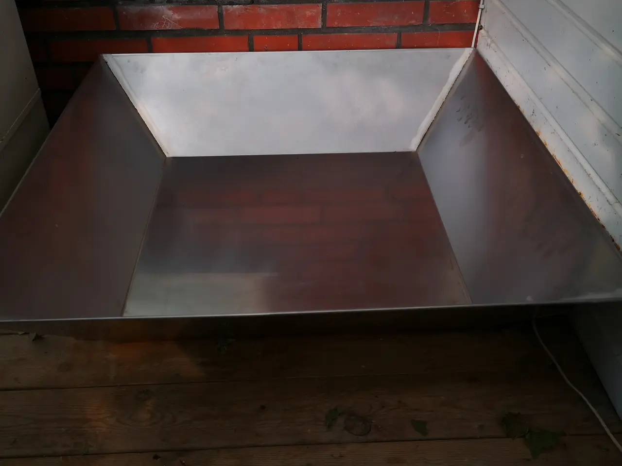 Billede 1 - Kar til Vandsten i rustfri stål ydermål 90 x90 cm
