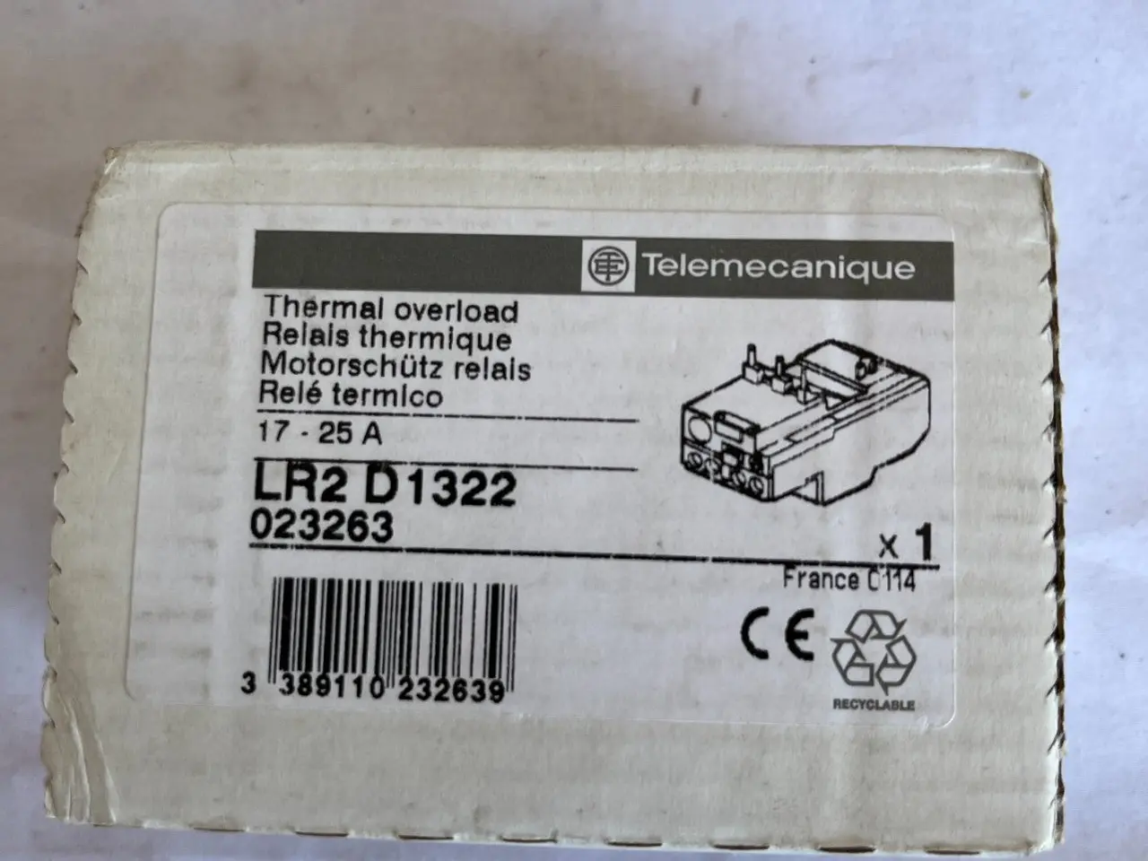 Billede 4 - Telemecanique LR2 D1322 Thermal Overload relæ Unit