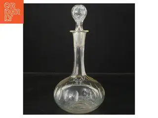 Karaffel i klart glas med prop 26 cm (str. 26 cm)
