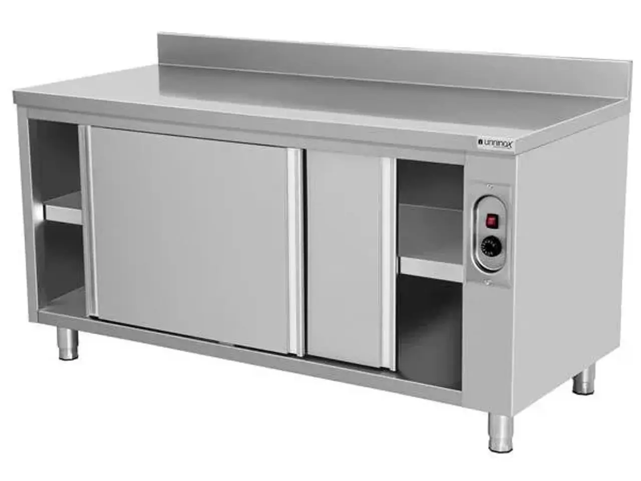 Billede 3 - Varmeskab i rustfri stål med kant – 1600x700x850mm
