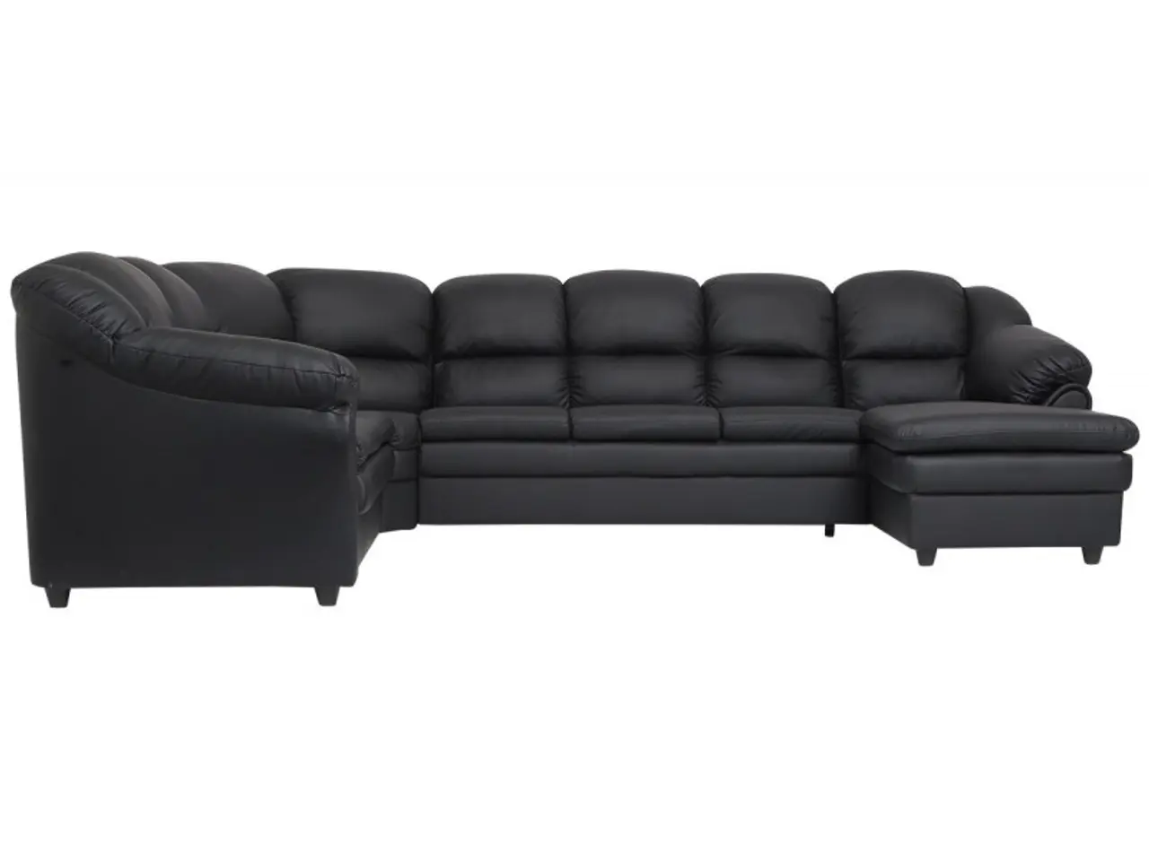 Billede 4 - Tønder hj. sofa m. chais. - højre - Sort tekstillæder