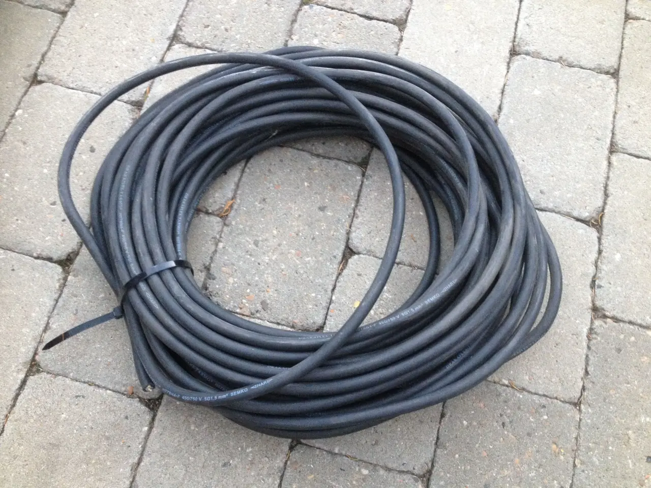 Billede 1 - Gummikabel 40 meter - 5 x 1,5 kvadrat