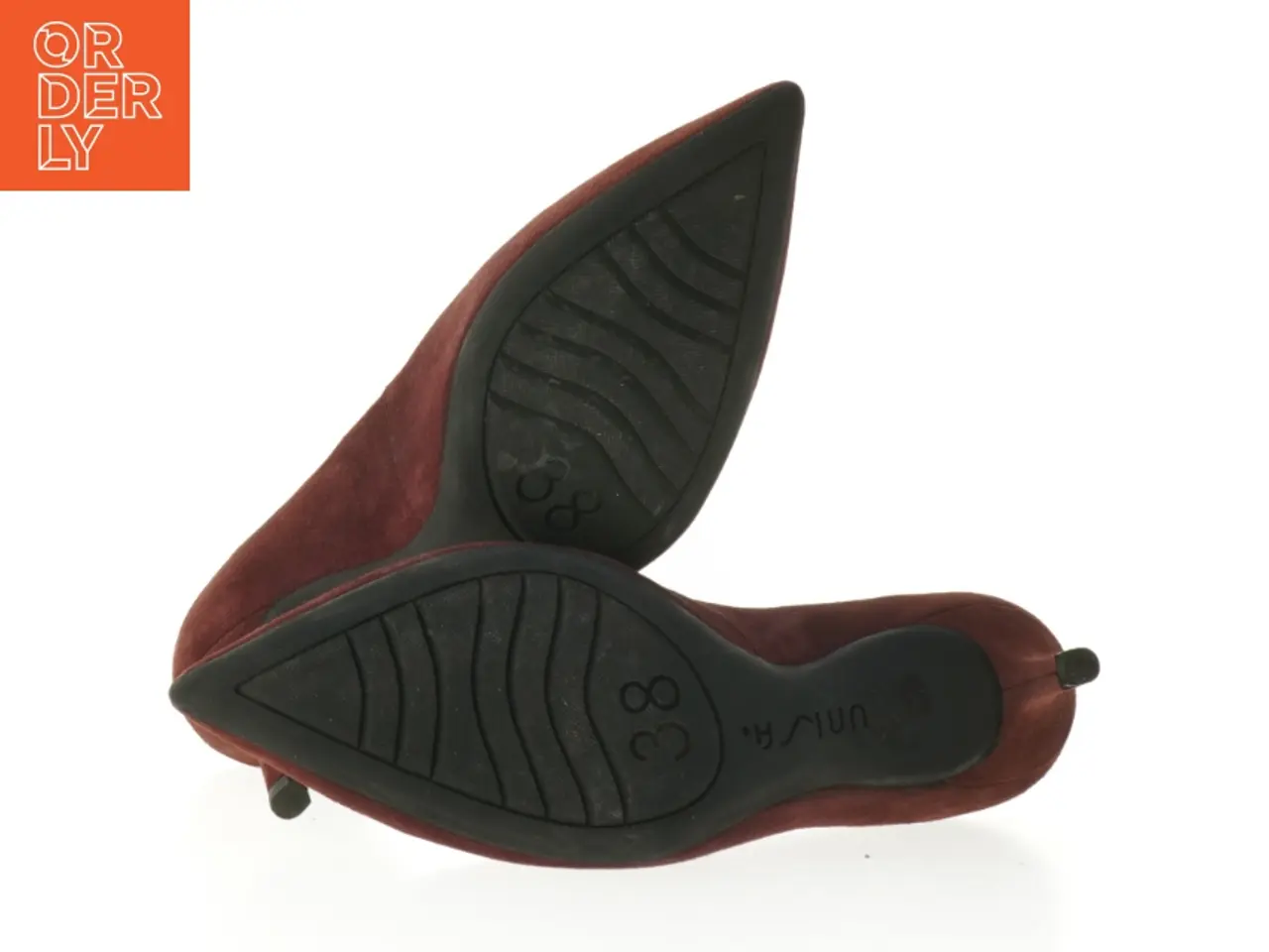 Billede 4 - Brun pumps i ruskind fra Unisa (str. 38 )