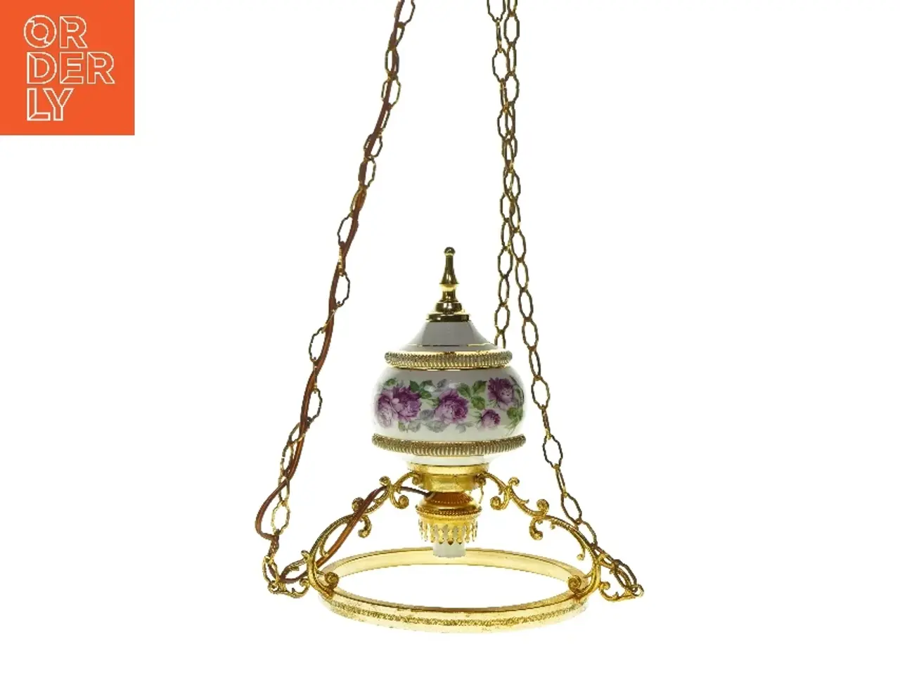 Billede 1 - Gammeldags pendler lampe (str. HØ: 28x22 cm)