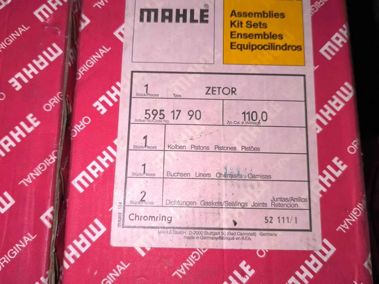 Billede 5 - Stempler og foringer til zetor krystal 110 mm