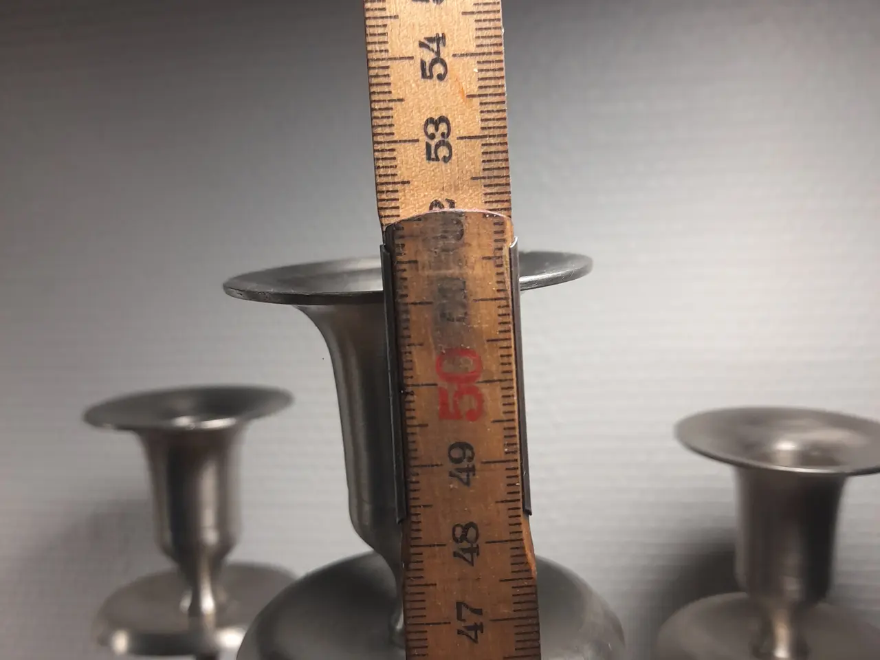 Billede 4 - Flot 5-armet kandelaber / lysestage i aluminium