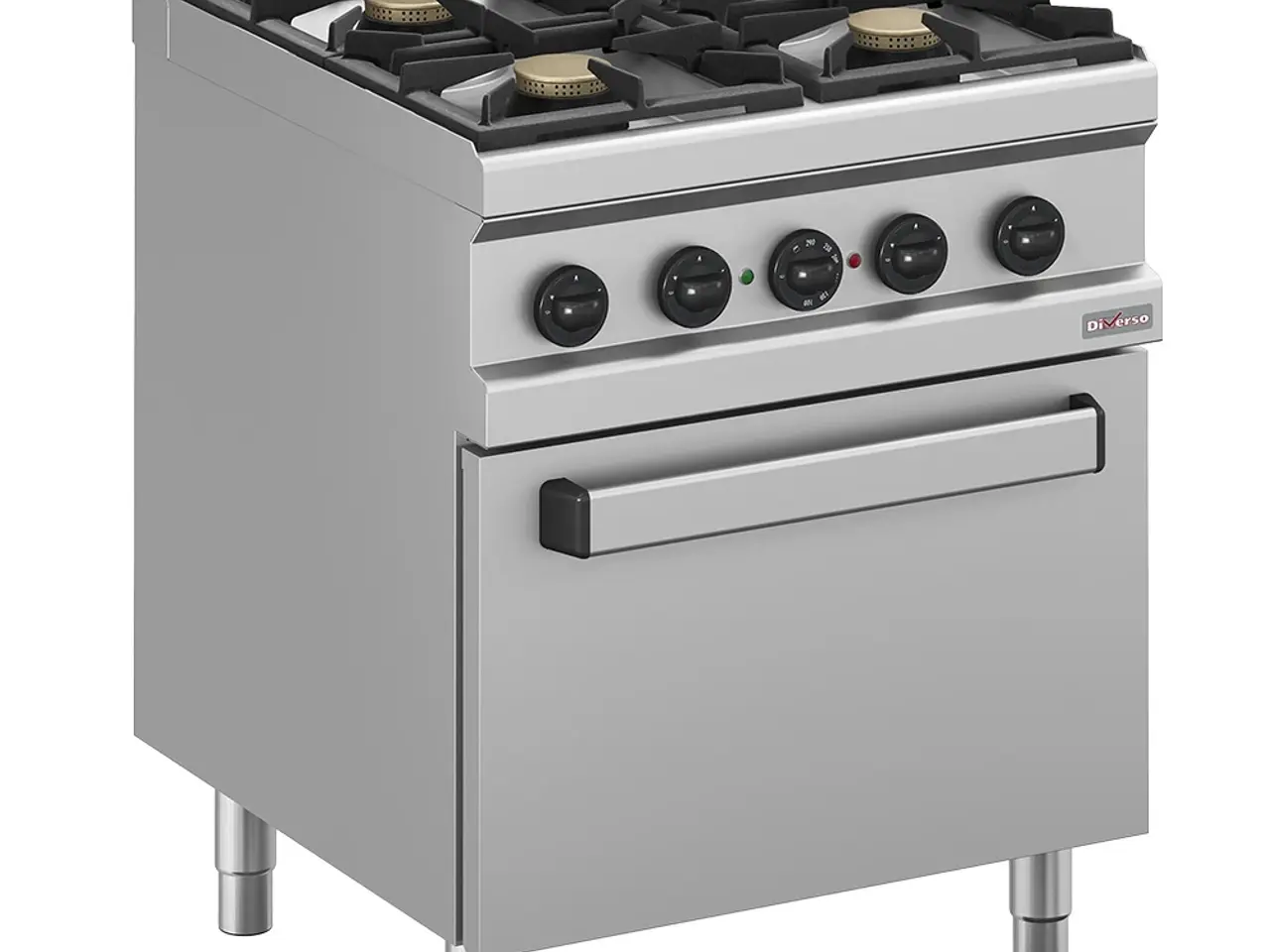 Billede 1 - Gaskomfur 4 blus (4x 5,5 kW) – El-varmluftsovn