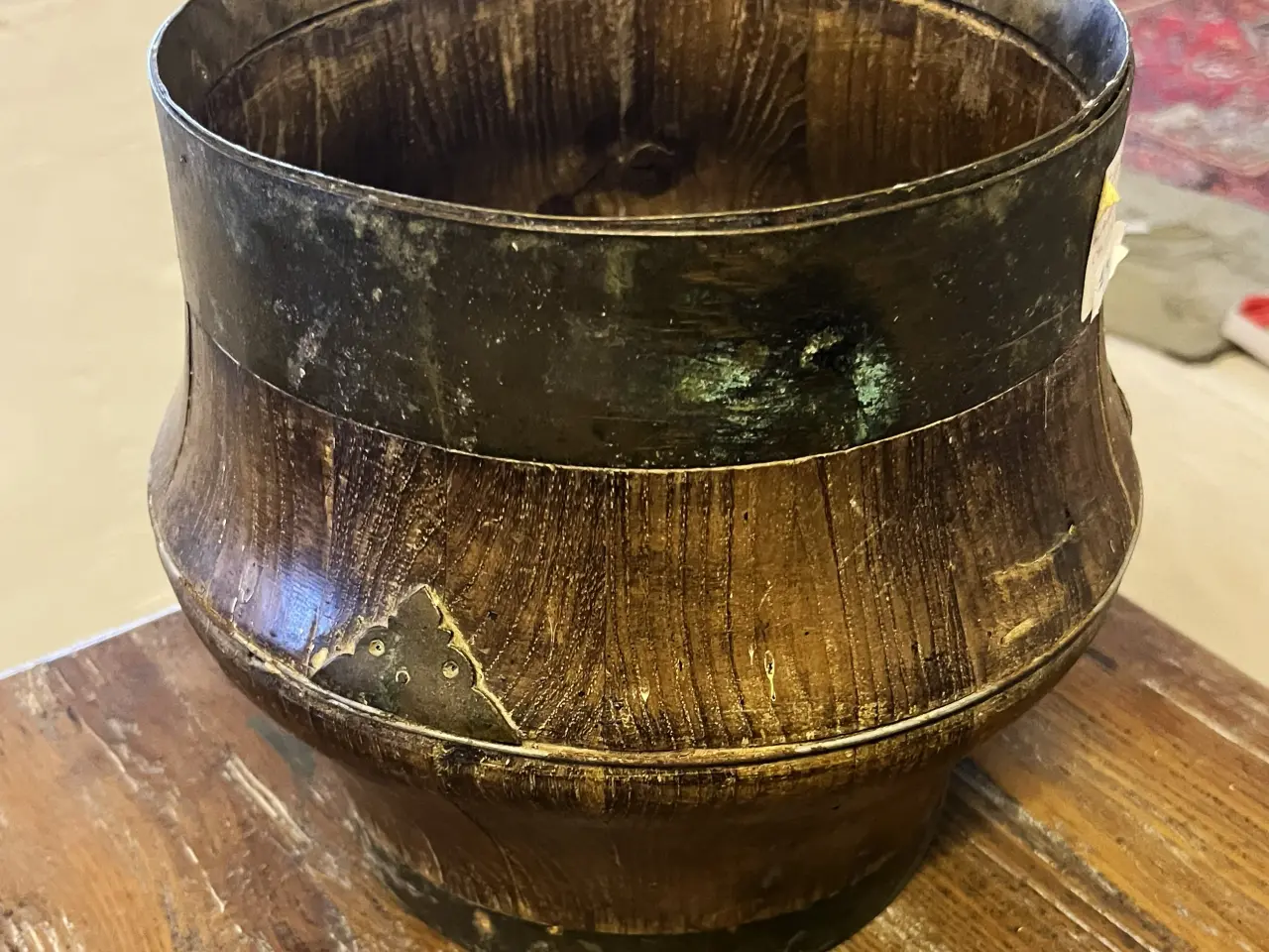 Billede 1 - Kina -antik trætønde ca. 150 år. gl.