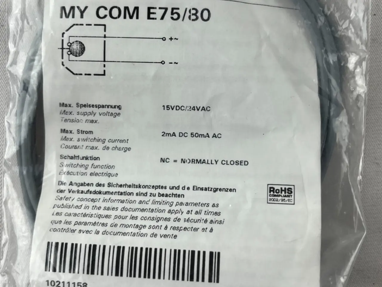 Billede 1 - Baumer MY COM E75/80 Precision kontakt M6 NC