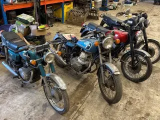 Honda, MZ og Yamaha 4 stk. MC’er