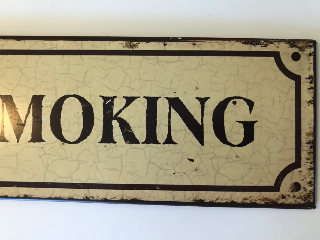 Billede 4 - Metal skilt med teksten "No smoking"
