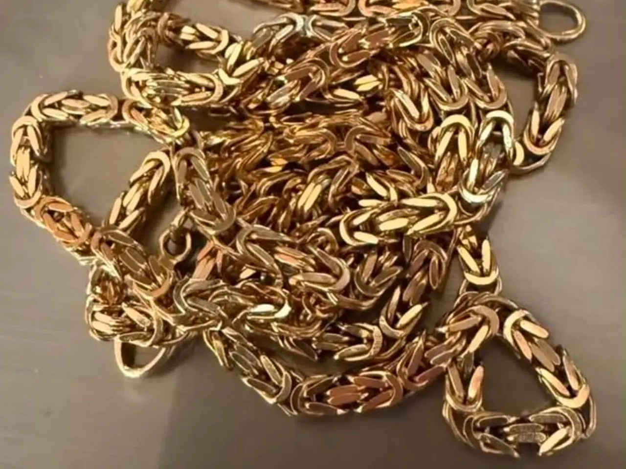 Billede 1 - 14 kt BNH kongekæde – massiv guld