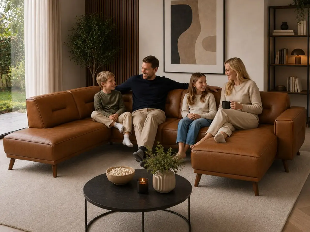 Billede 12 - Hjort Knudsen Melby læder Hjørnesofa med Chaiselong Højrevendt