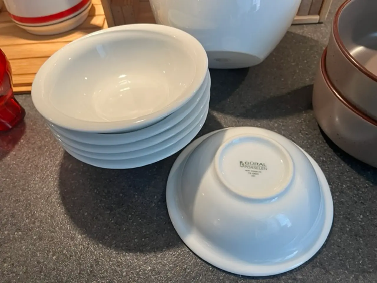 Billede 1 - 6 Güral Porselen skåle – Diameter 15 cm – Fejlfrie