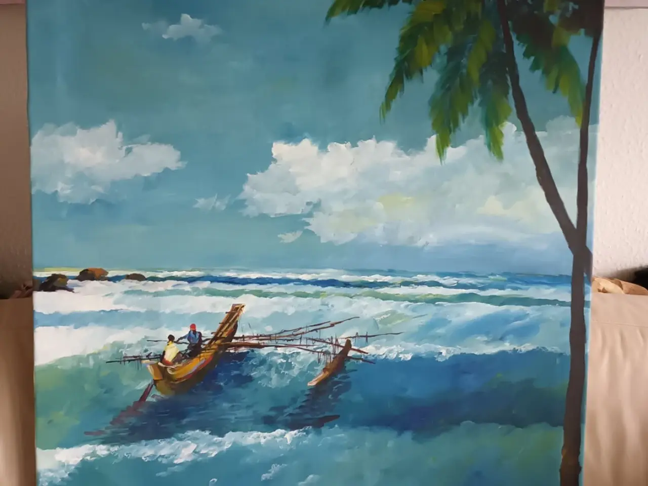 Billede 2 - STORT SMUKT MALERI 83X114 CM