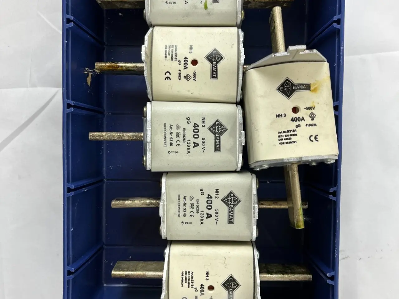Billede 2 - Damat NH2 NH3 400A 500V GG Fuses parti Of 6 Spare