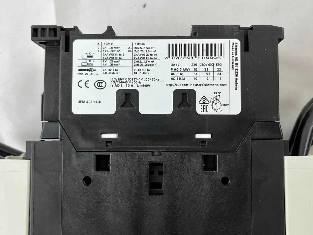 Billede 10 - Siemens 3RT2036-1KB40 kontaktor 24VDC w Aux