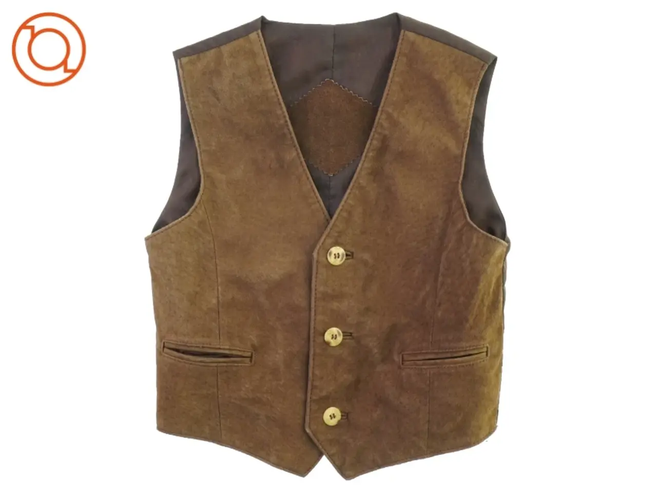 Billede 1 - Børne ruskindsvest,  str. ca. 98 (36 x 30 cm)