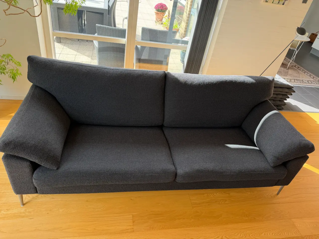 Billede 1 - 3 pers. sofa med puf, Søren Lund SL 329, koksgrå, 