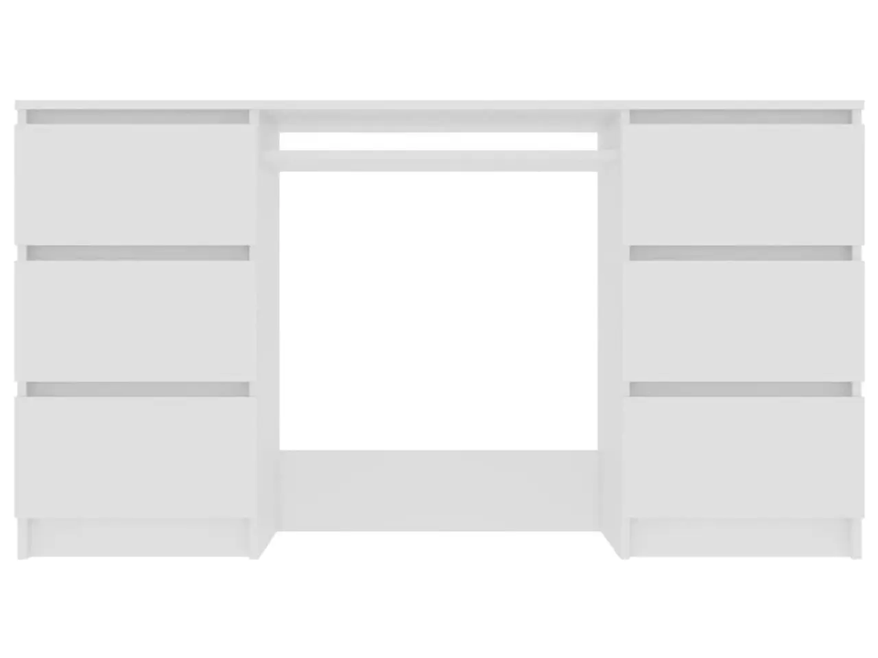 Billede 4 - Skrivebord 140x50x77 cm konstrueret træ hvid