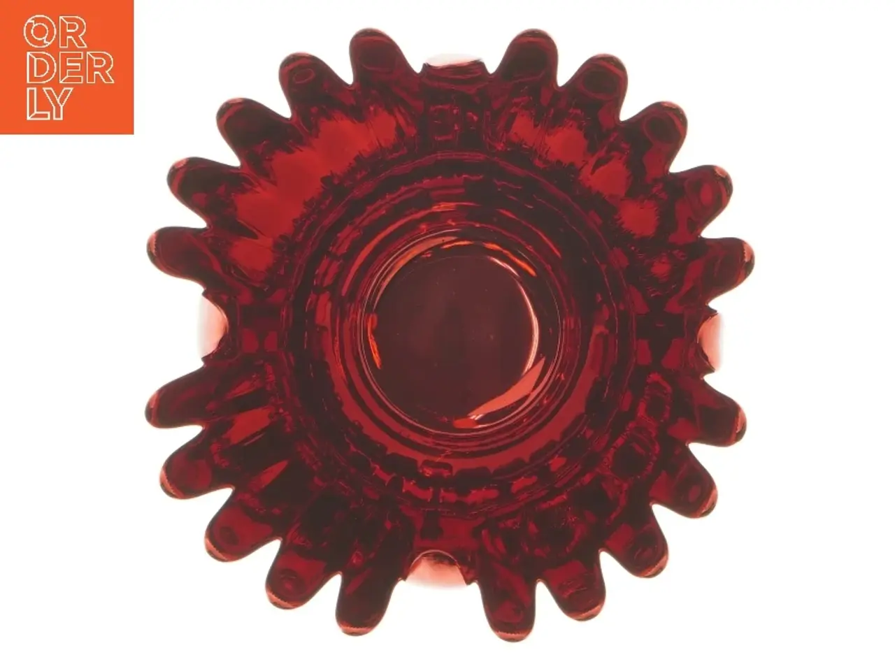 Billede 3 - Blomstret skål i glas fra Krifon (str. 14 cm)