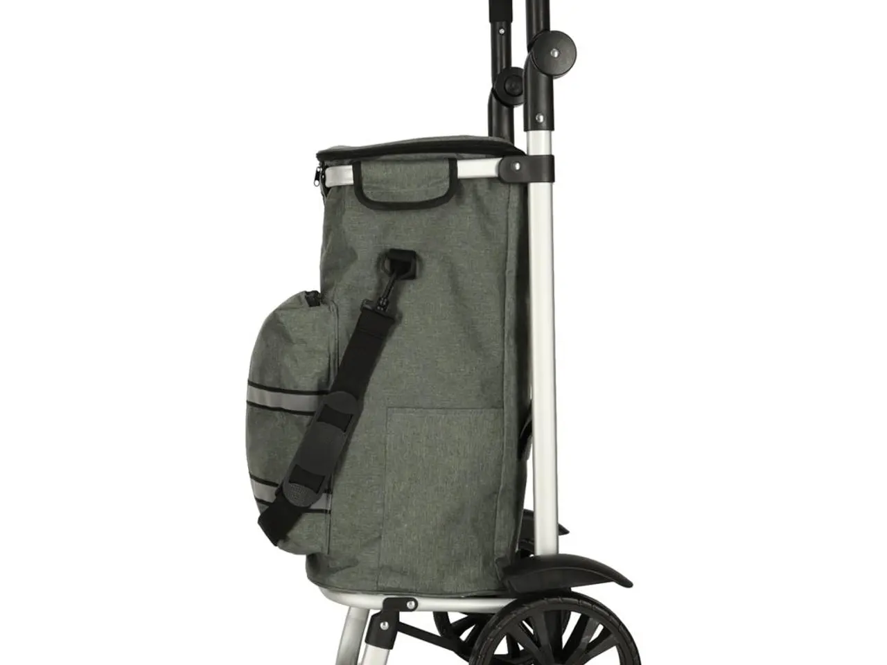 Billede 7 - Indkøbsvogn på hjul med stel 100 cm - grå, 40 l