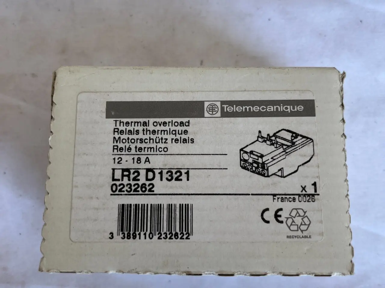 Billede 3 - Telemecanique LR2 D1321 Thermal Overload relæ