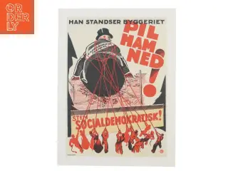 Vintage politisk plakat (str. 40x30 cm)