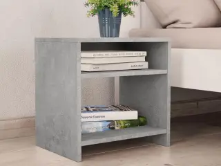 Sengebord 40x30x40 cm konstrueret træ Betongrå