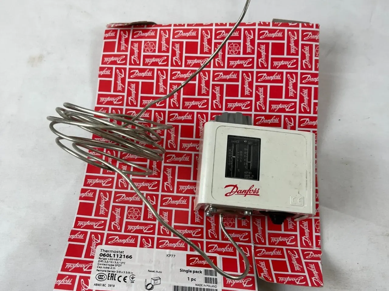 Billede 7 - Danfoss KP77 Thermostat 060L112166 Capillary
