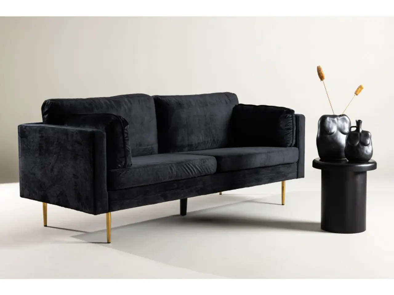 Billede 19 - Boom 3 personers Sofa  - Sort og Messing