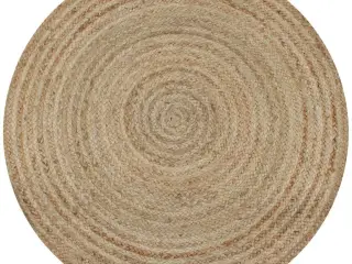 Gulvtæppe 150 cm rundt flettet jute