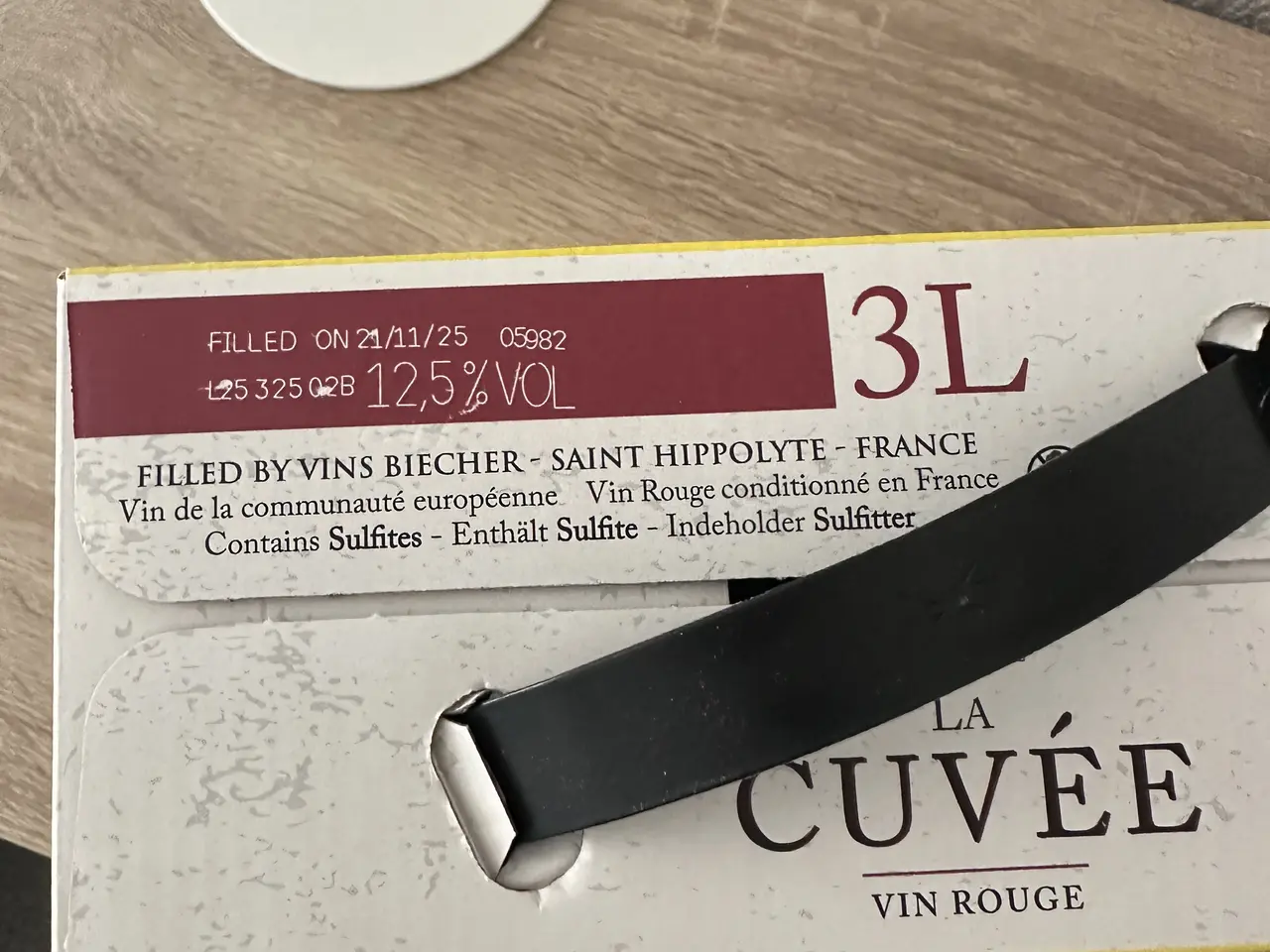Billede 3 - 2 x 3 liter La Cuvée vin sælges