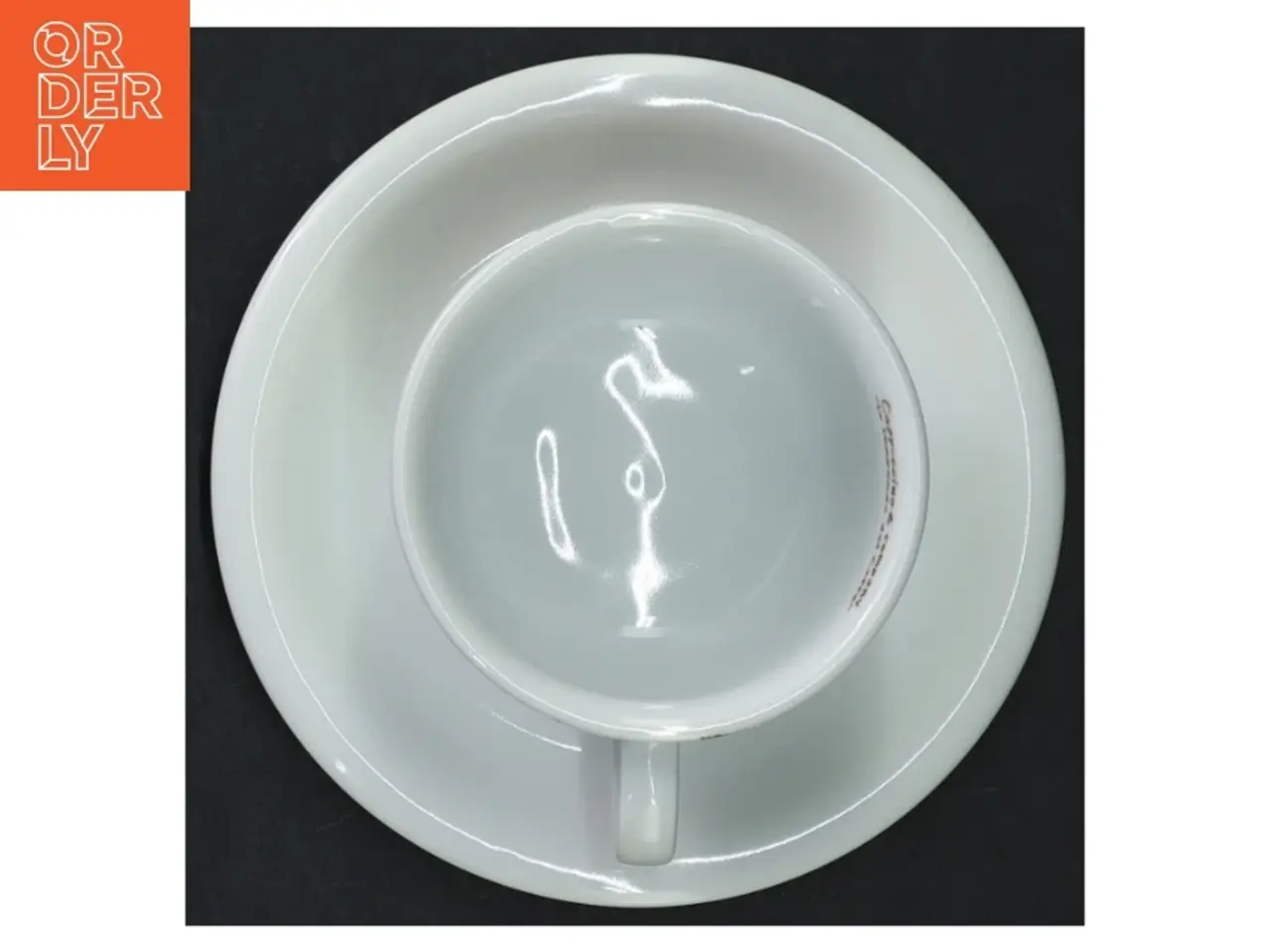Billede 4 - Dekoreret cappuccino kop og underkop fra D’Ancàr (str. Y, 14,5 cm. h 6,5 cm, ø 8,5 cm)