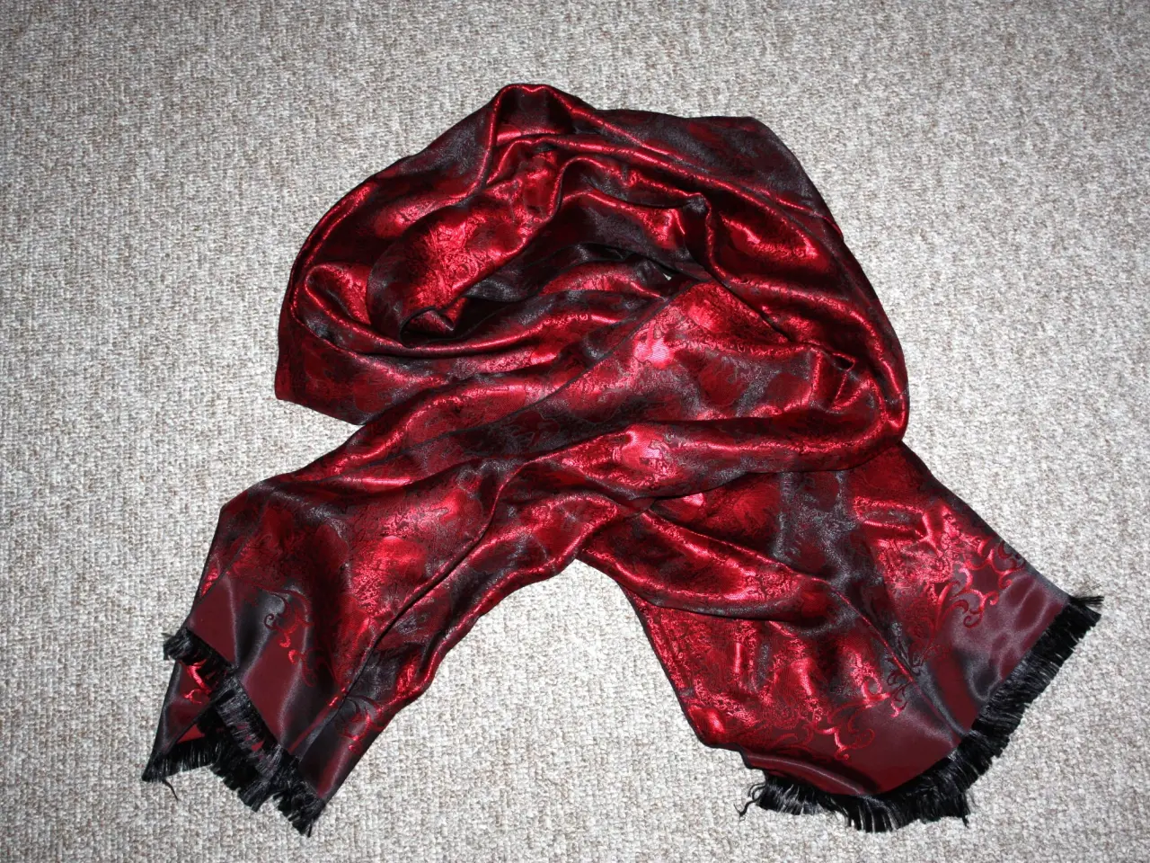 Billede 1 - Silke tørklæde med elefanter 176 cm x 67 cm