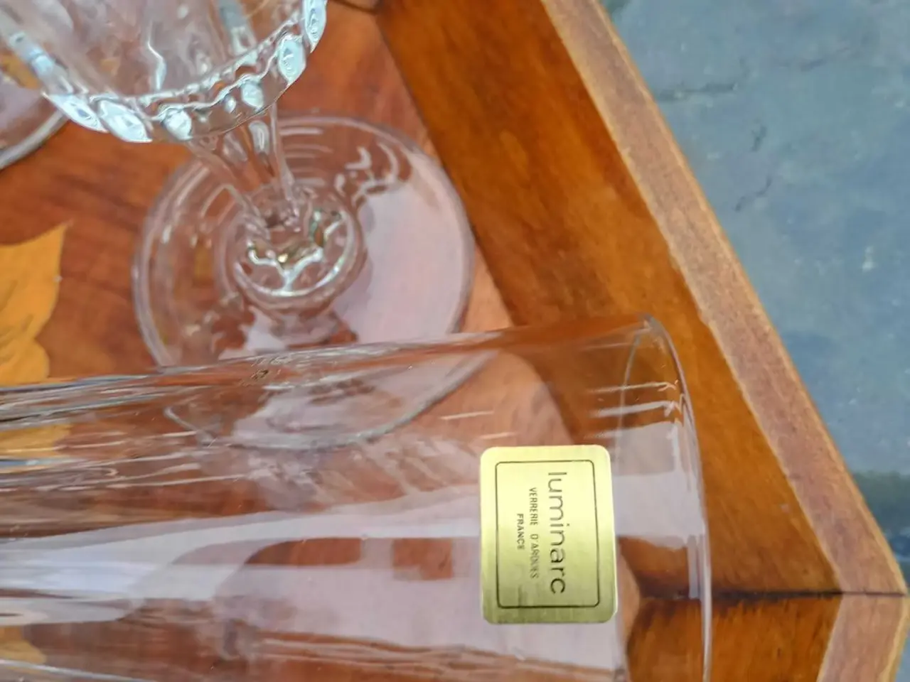 Billede 2 - Franske vintage champagne glas 