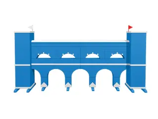 Mur Viadukt Blå