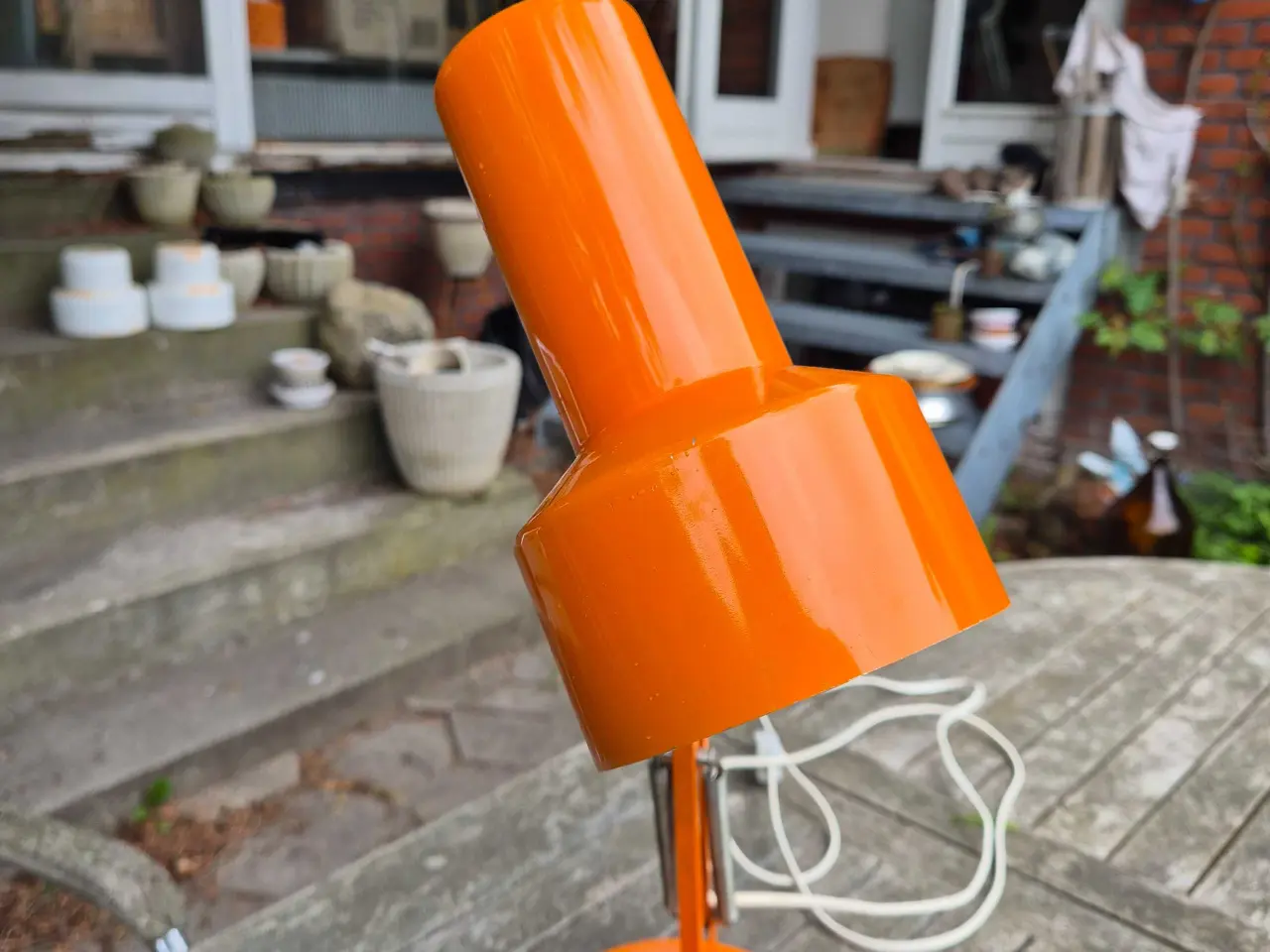 Billede 3 - Flot orange bordlampe fra Lyskær