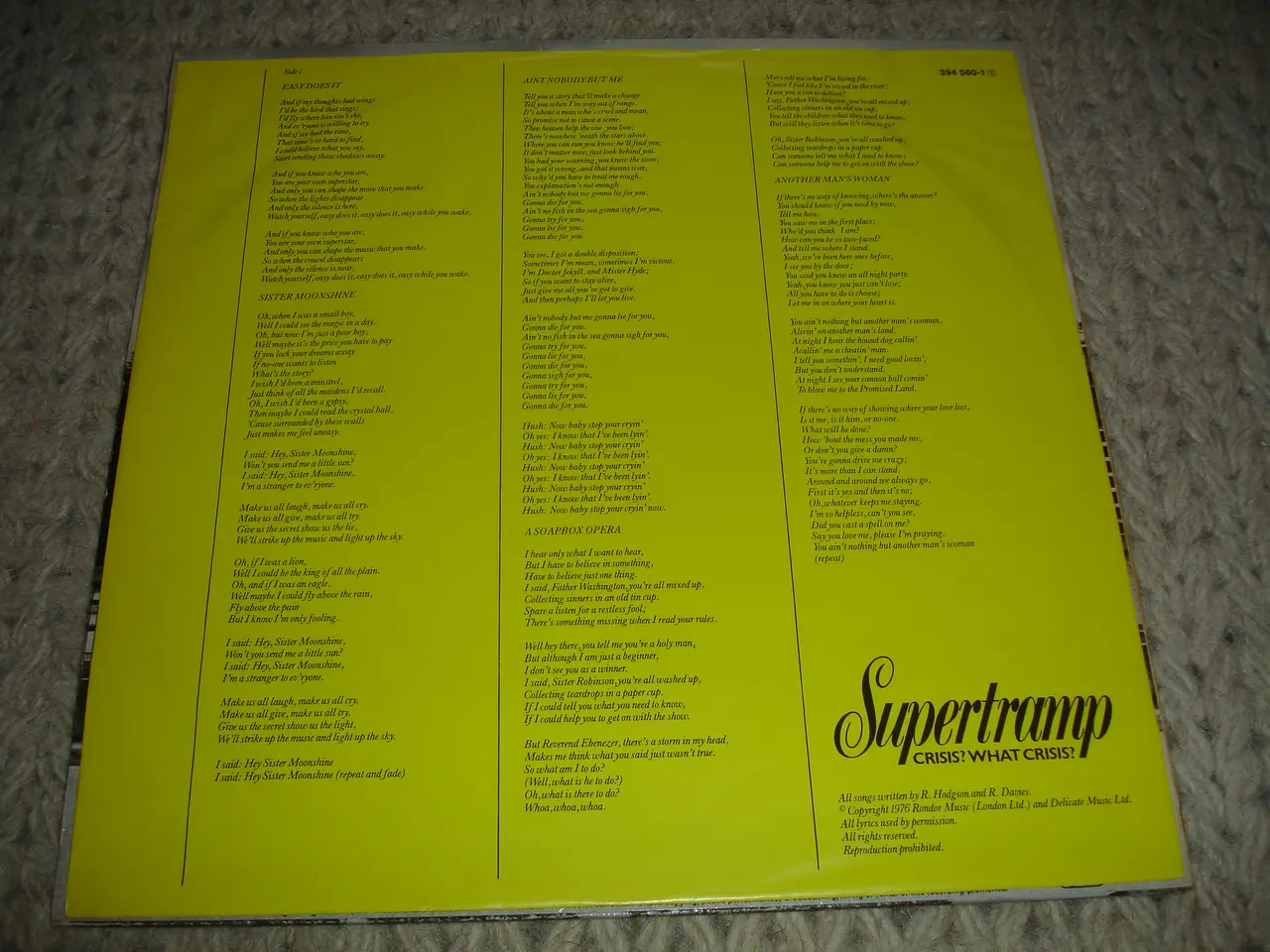 Billede 4 - (Sender gerne) Supertramp – Crisis? What Crisis?