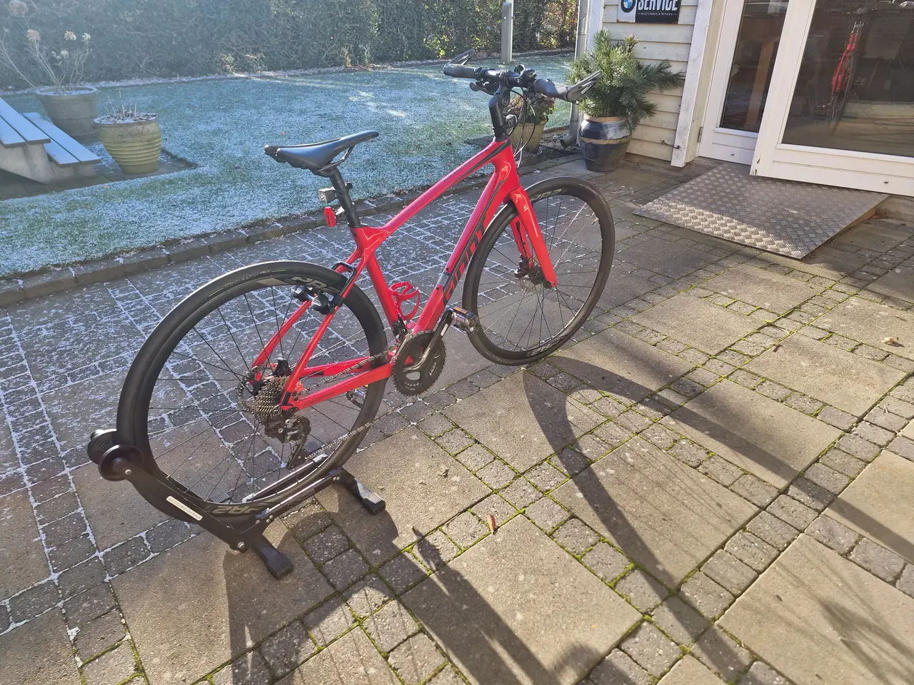 Billede 5 - Giant FastRoad Advanced 1, rød – Str. M – Carbon