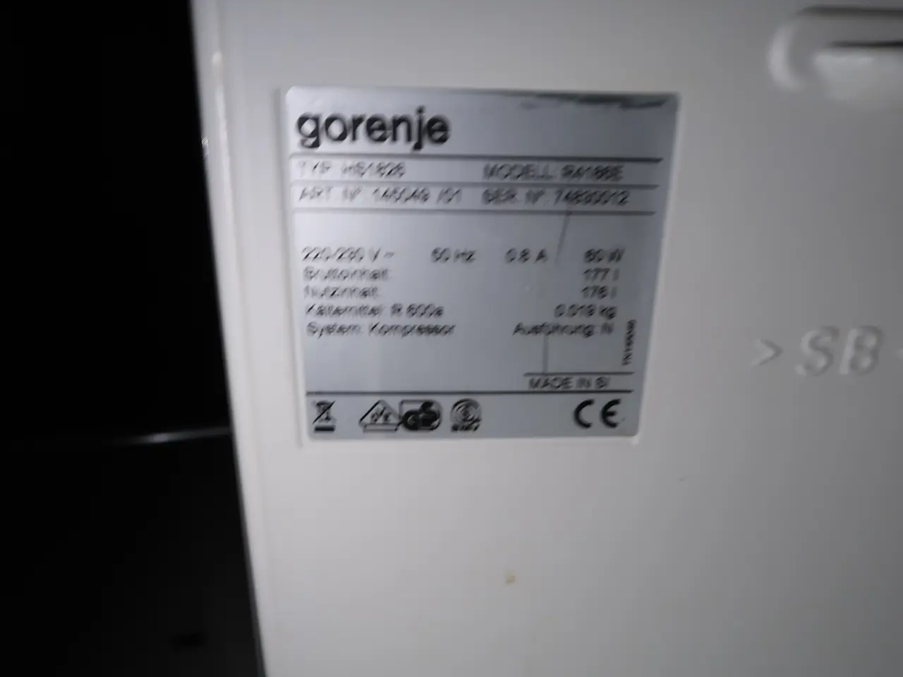 Billede 4 - Køleskab GORENJE HS1626