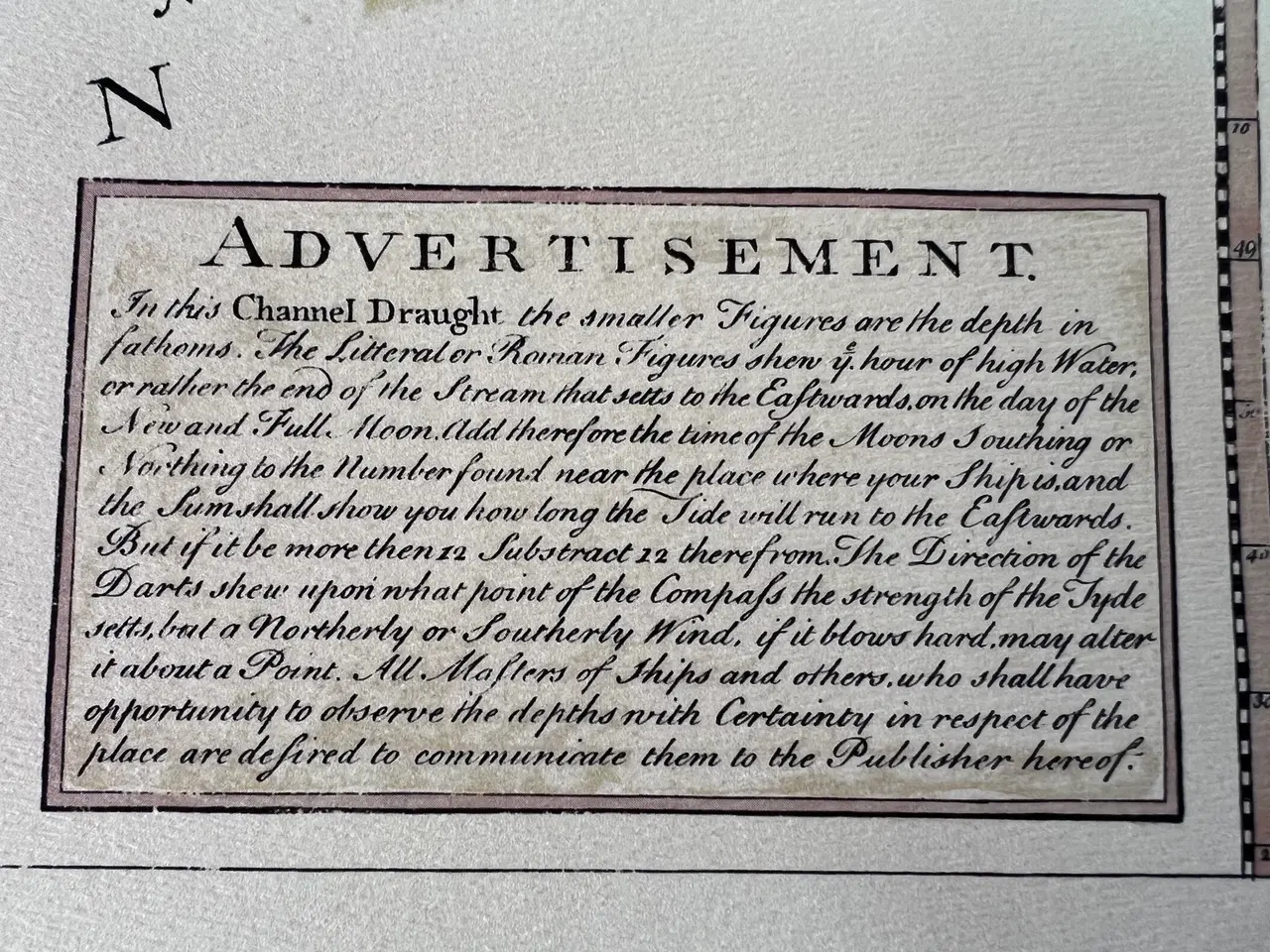 Billede 4 - Genoptrykt Kort over Den Engelske Kanal år 1657