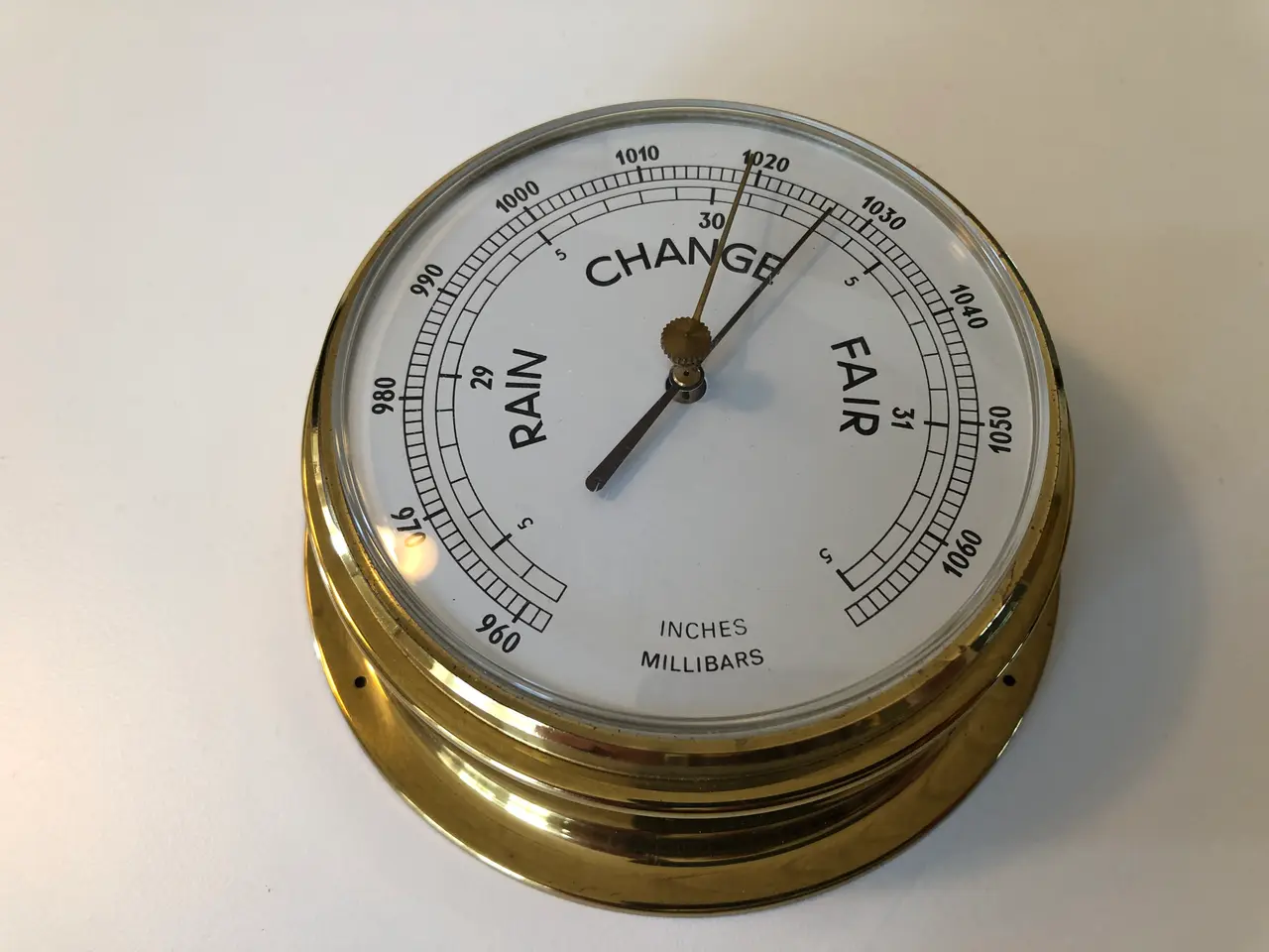 Billede 1 - Skibsbarometer i messing