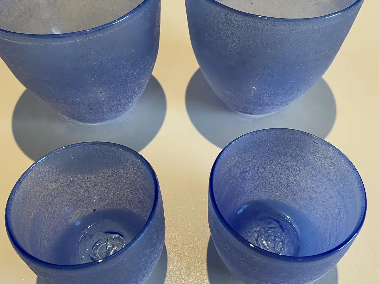 Billede 1 - Glas skåle frosted glas - 4 stk