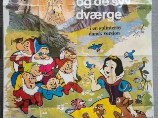 Original filmplakat - Snehvide og de 7 små dværge