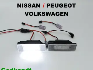 NY! LED Nummerpladelys - Fiat Citroen Mercedes