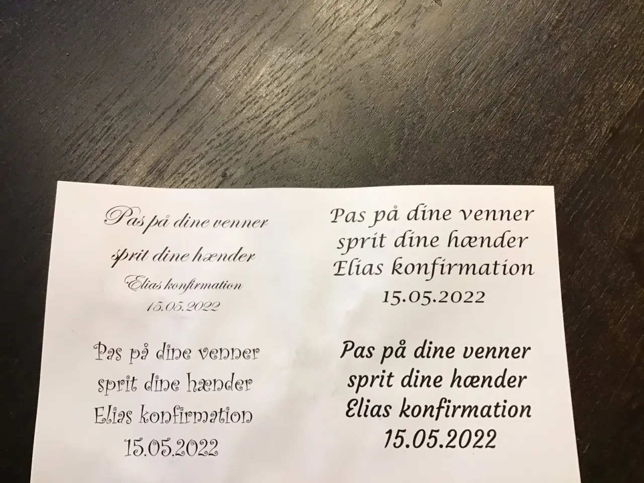 Billede 4 - Personlige labels med navn og dato til konfirmatio