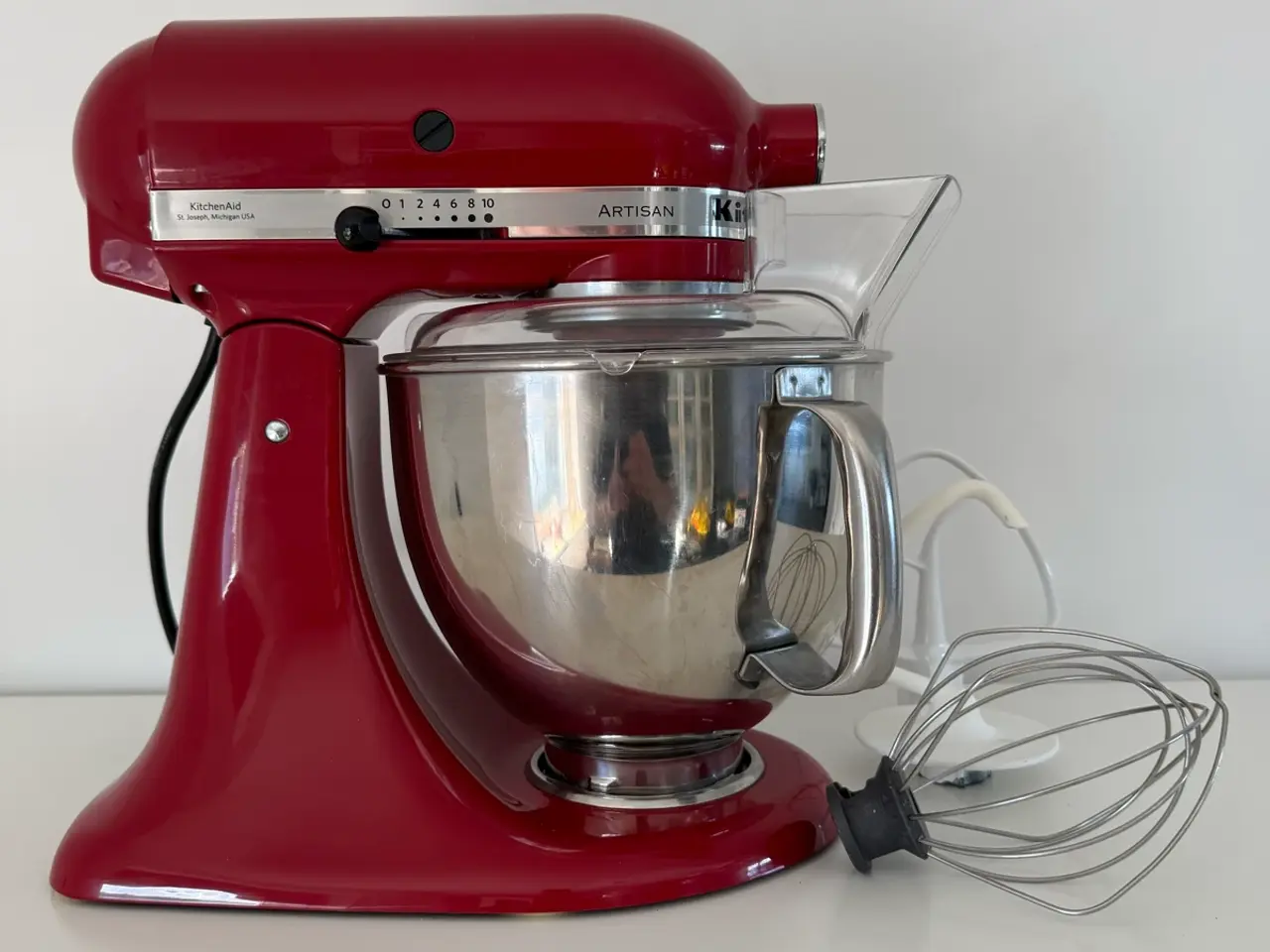 Billede 1 - Flot KitchenAid Artisan røremaskine i rød