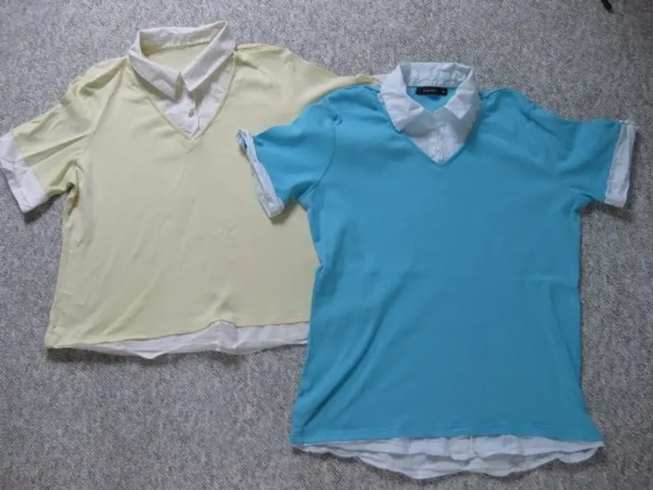 Billede 1 - Str. XL, 2 t-shirts m. skjorteeffekt